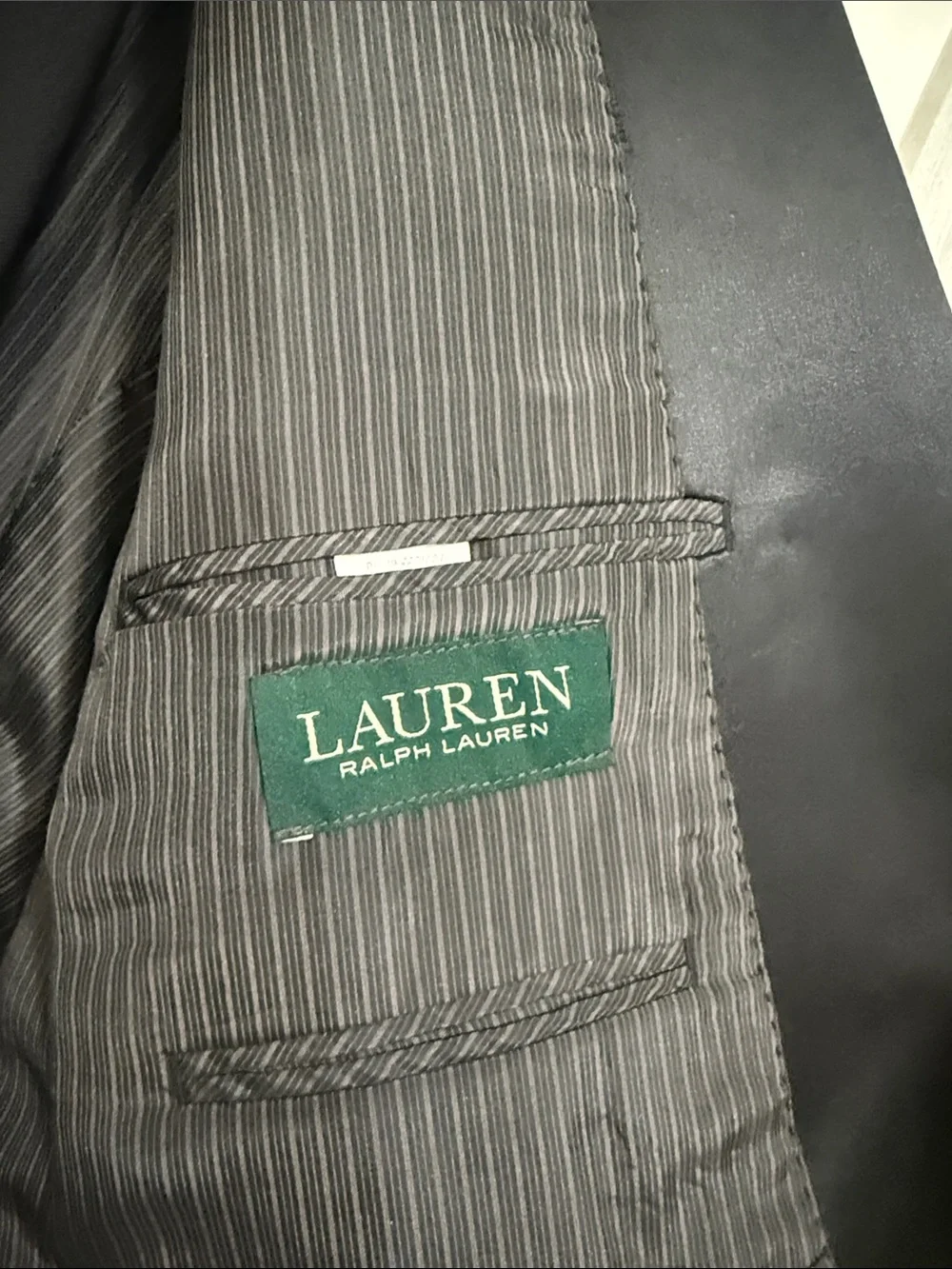 Men's Black Satin-Lapel Blazer Blazer size 50/ pants size 42